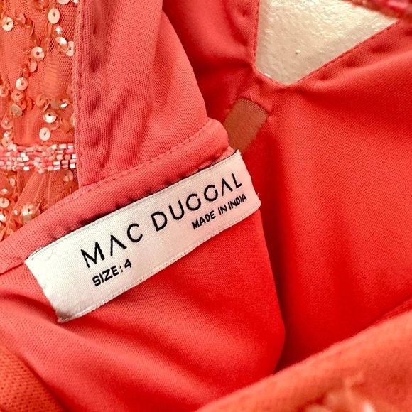 Mac Duggal Peach Embellished Maxi Dress - Picture 5 of 10